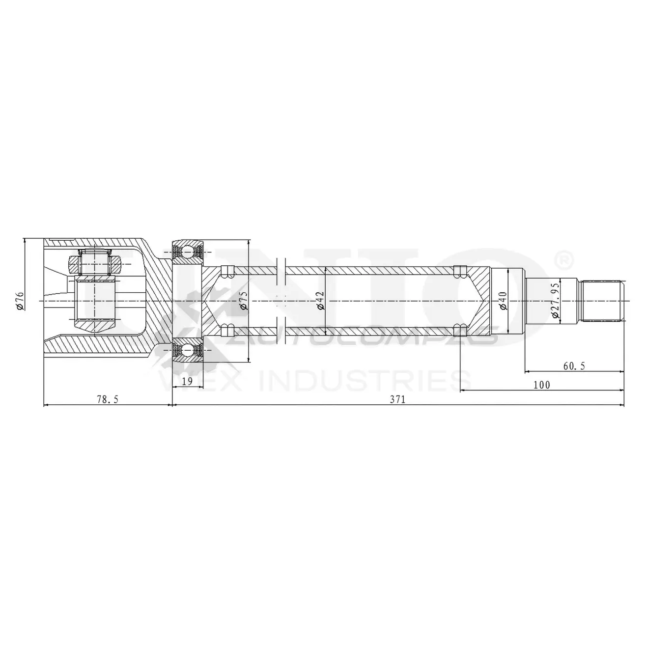ШРУС внутренний правый UNIO CVJ-30010 1441320709 STYVS W
