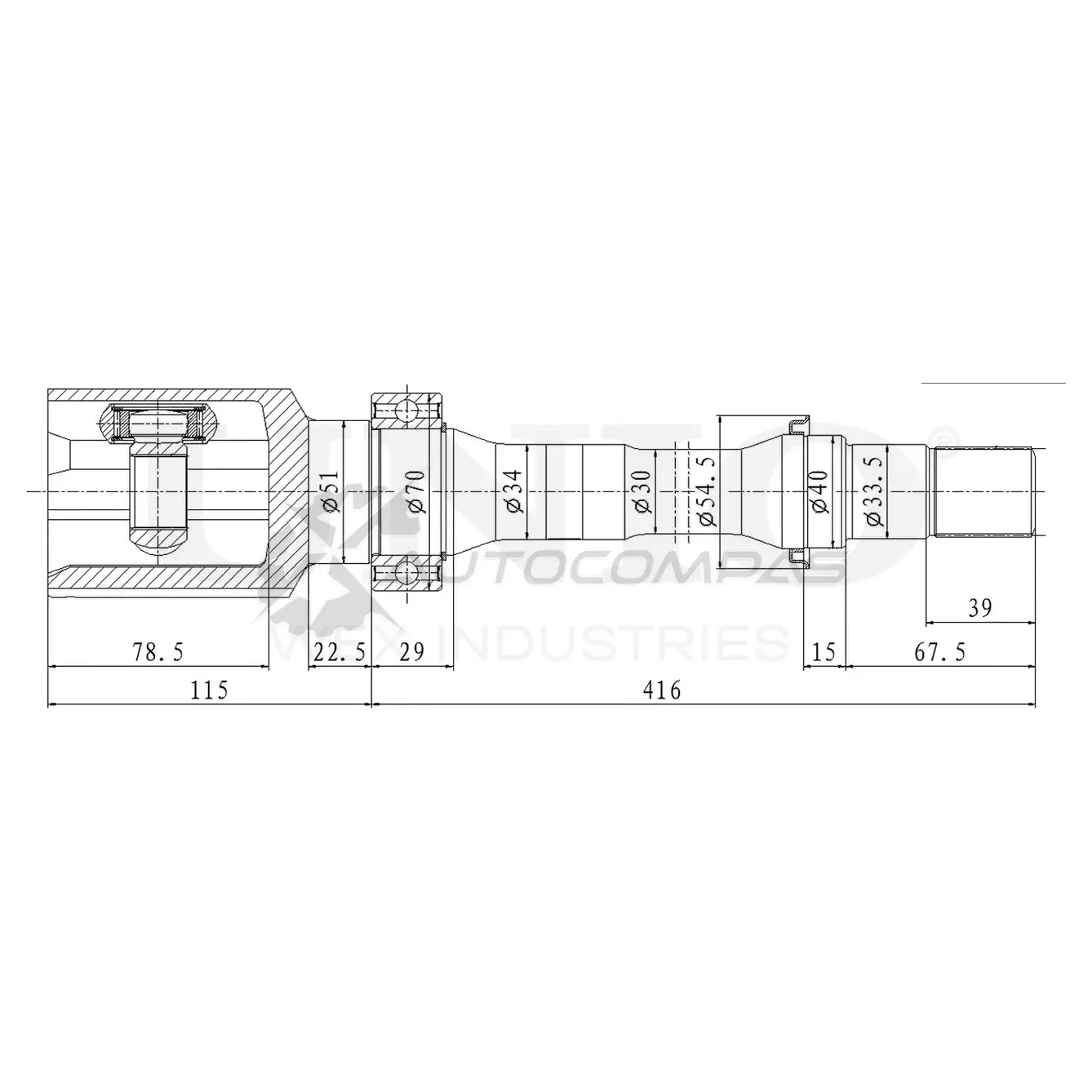 ШРУС внутренний правый UNIO MFAM 0S CVJ-30183 1441320710