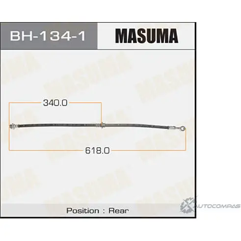 Шланг тормозной MASUMA BH-134-1 1422880491 U 74DU3 изображение 0