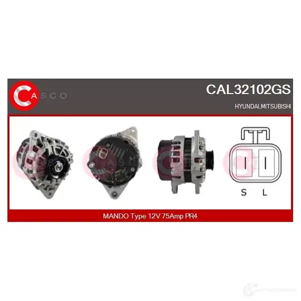Генератор CASCO cal32102gs 8000000062895 FT LPKY 3257264