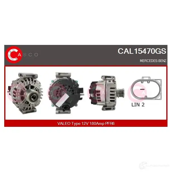 Генератор CASCO cal15470gs 8000000103482 39F2 DT 3256594 изображение 0
