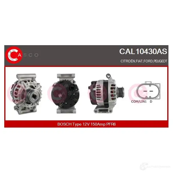 Генератор CASCO 3255656 J51XF D cal10430as 8000000298997