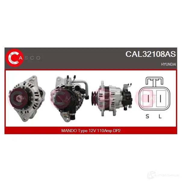 Генератор CASCO 7RG3 PAJ 3257279 cal32108as 8000000078414