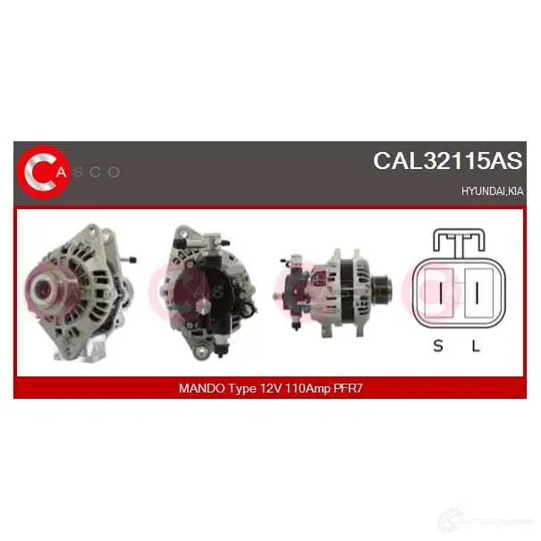 Генератор CASCO 3257297 3 TPT2 cal32115as 8000000078483