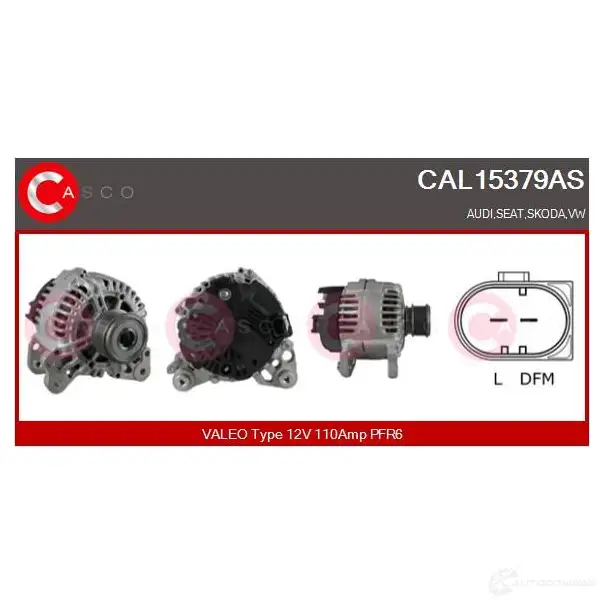 Генератор CASCO 1232272009 XND5 IC cal15379as