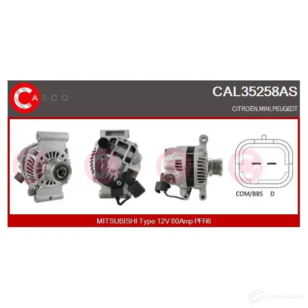 Генератор CASCO 8000000154842 cal35258as 68LZ 5 3257579