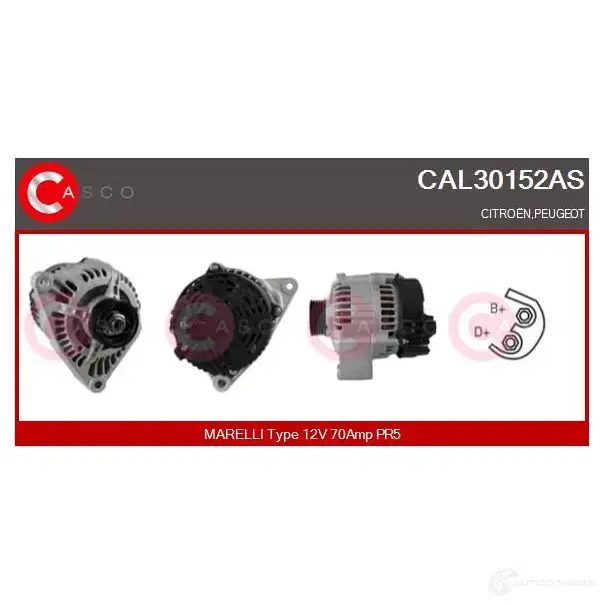 Генератор CASCO 5I PQCOX 8000000093158 cal30152as 3257123 изображение 0