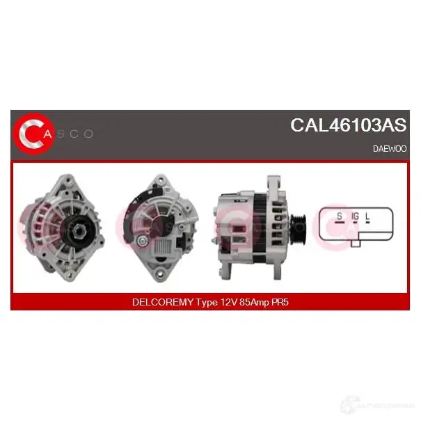Генератор CASCO 8000000080769 cal46103as PMMT 6A 3258295