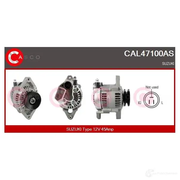 Генератор CASCO 3258323 cal47100as 8000000080820 GH7Y GK изображение 0