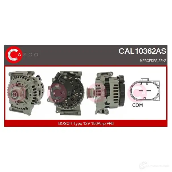 Генератор CASCO 1438230199 cal10362as I597S 3C изображение 0