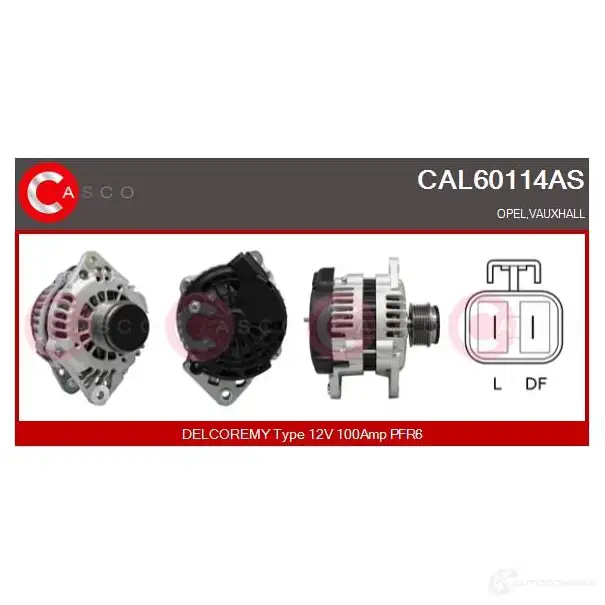 Генератор CASCO 1198300866 cal60114as AS2 L4Y