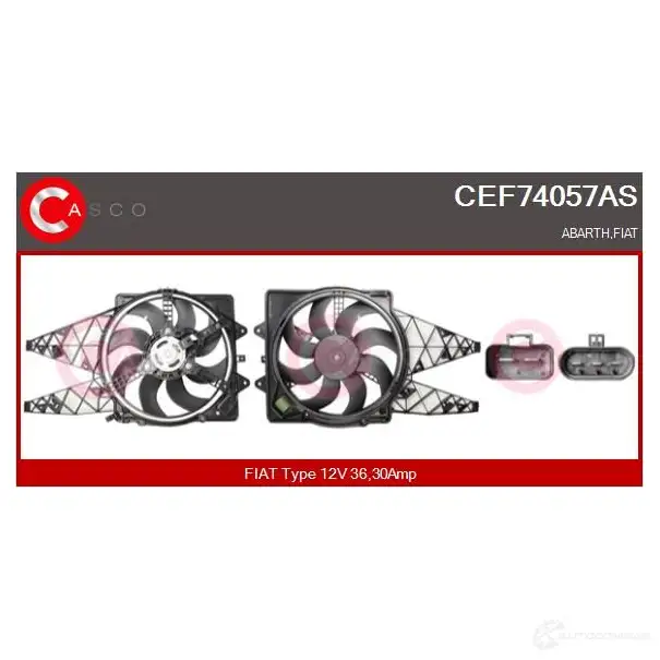 Мотор вентилятора радиатора CASCO cef74057as 77WP I 1437938247