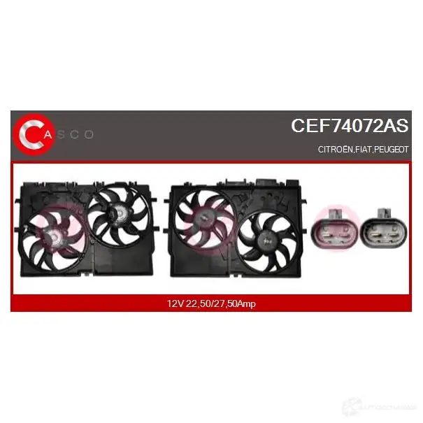 Мотор вентилятора радиатора CASCO 1437938304 cef74072as JYD6B 0