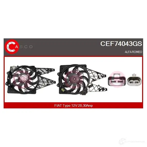 Мотор вентилятора радиатора CASCO GH GKOG 1437938212 cef74043gs
