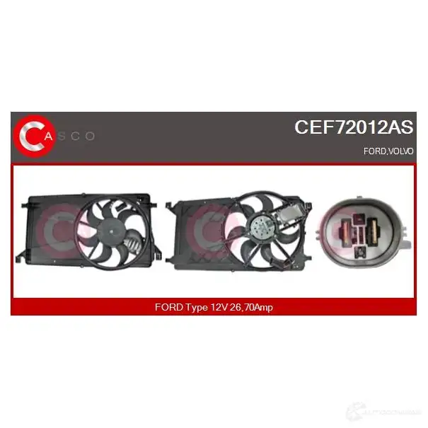 Мотор вентилятора радиатора CASCO 1437938293 cef72012as Y05F71 H изображение 0