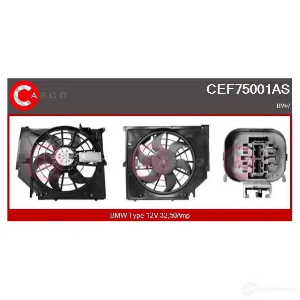 Мотор вентилятора радиатора CASCO ZI 0JVES cef75001as 1437938297 изображение 0