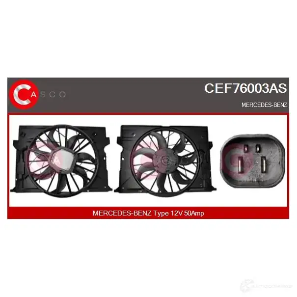 Мотор вентилятора радиатора CASCO cef76003as 1437938191 D6VISK 8