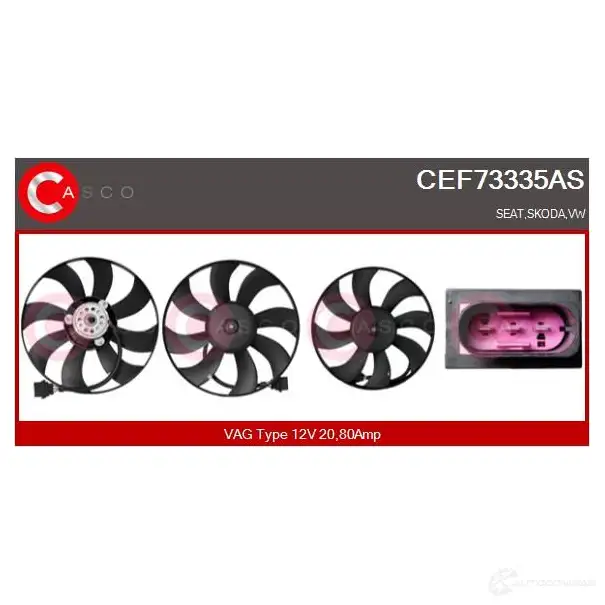 Вентилятор радиатора CASCO 1437938353 cef73335as L82E4I N