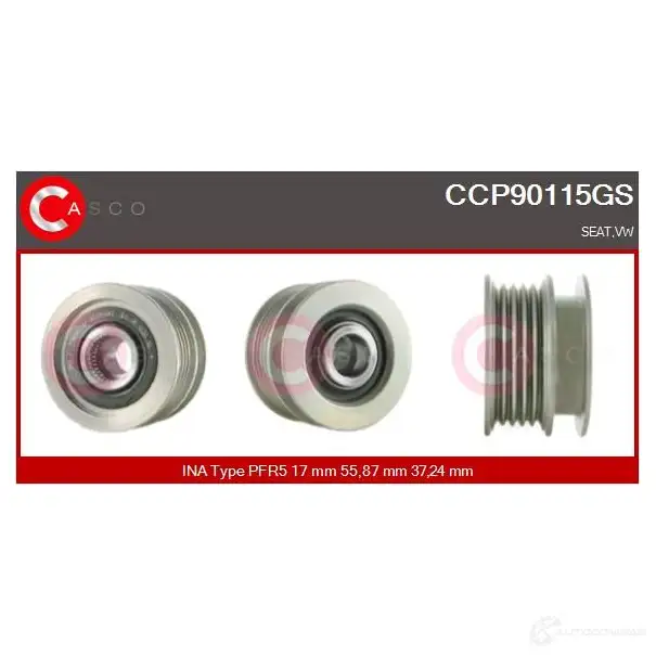 Шкив генератора CASCO 8000000184917 I XF6I 3259098 ccp90115gs изображение 0