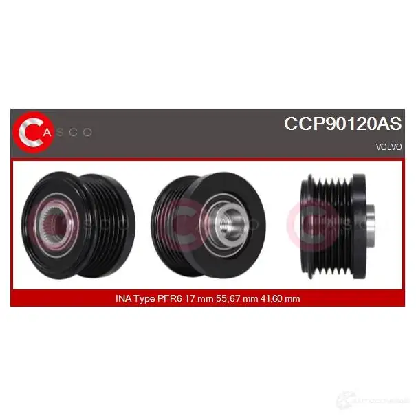Шкив генератора CASCO 8000000265692 55YU T 3259105 ccp90120as