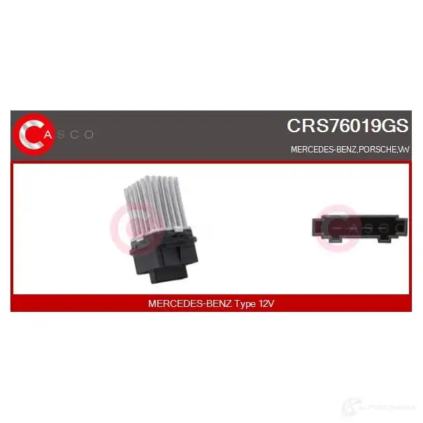 Резистор вентилятора печки CASCO CLWC JXR 1437922020 crs76019gs изображение 0