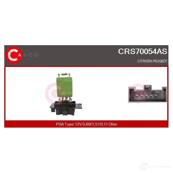 Резистор вентилятора печки CASCO crs70054as 1437922377 J5 MSEH