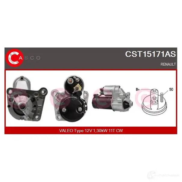 Стартер CASCO 8000000098689 0C 8F7 cst15171as 3263079
