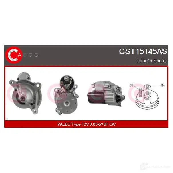 Стартер CASCO 8000000304971 cst15145as 3263036 CYZ BNU