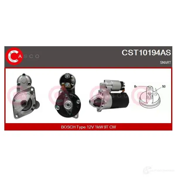 Стартер CASCO 8000000098597 GZZ9 531 cst10194as 3262124