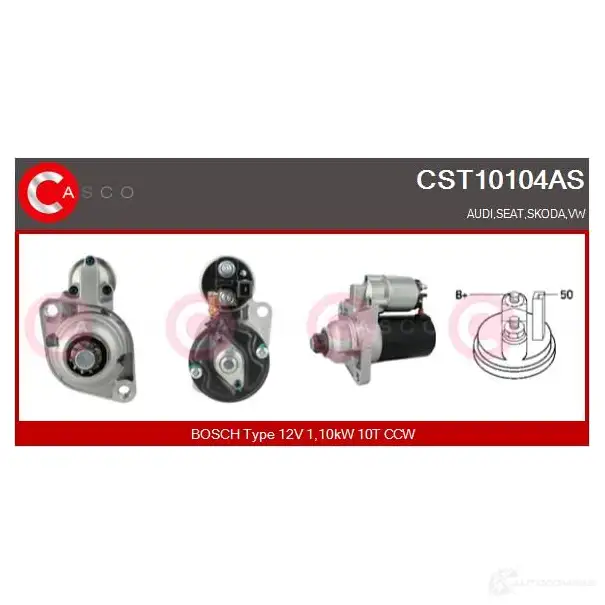 Стартер CASCO 8000000081155 4 JRV7 cst10104as 3261997