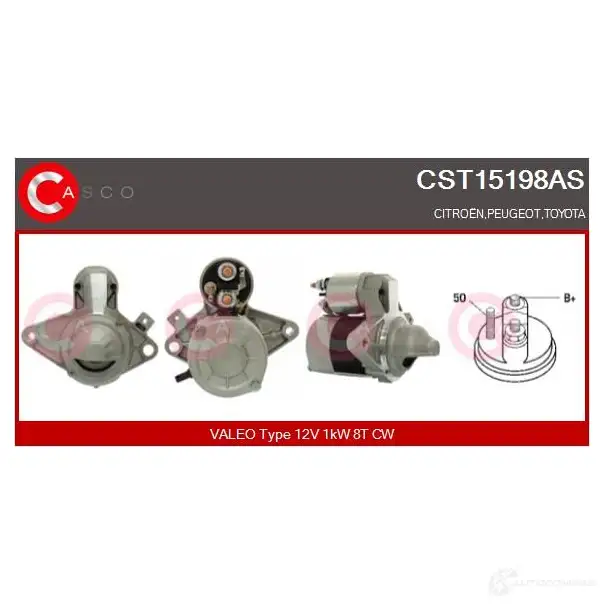 Стартер CASCO cst15198as 1437339022 BM9WJ V изображение 0