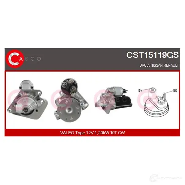 Стартер CASCO 3263002 cst15119gs 7O6 JM 8000000094506