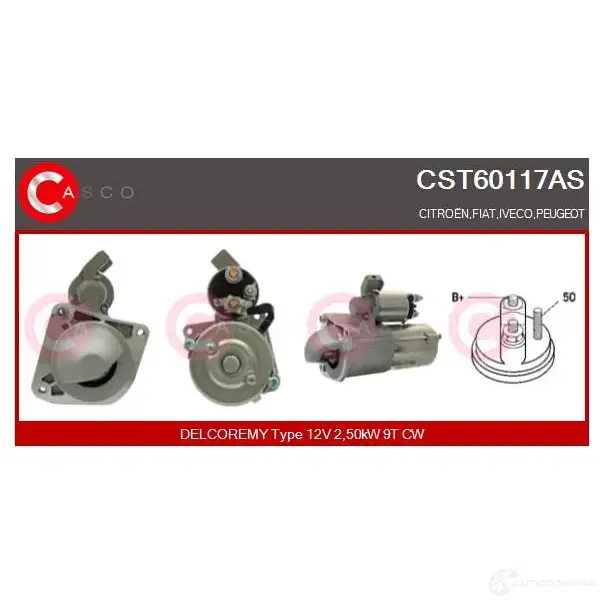 Стартер CASCO 1437339122 66U4U P cst60117as