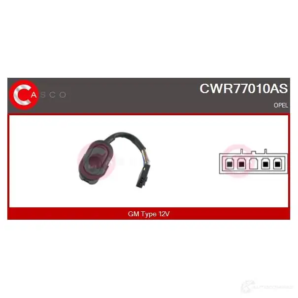 Кнопка стеклоподъемника CASCO cwr77010as Z2 TSN3 1437338322