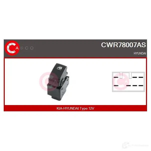 Кнопка стеклоподъемника CASCO cwr78007as ICVR L 1437338213