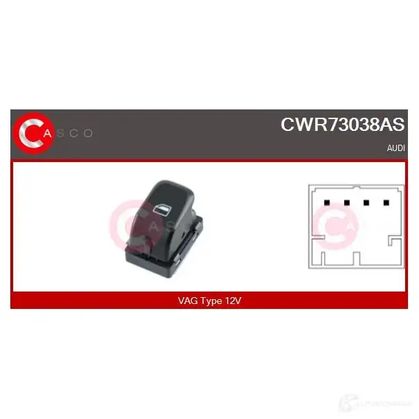 Кнопка стеклоподъемника CASCO cwr73038as B7RN SK 1437338256