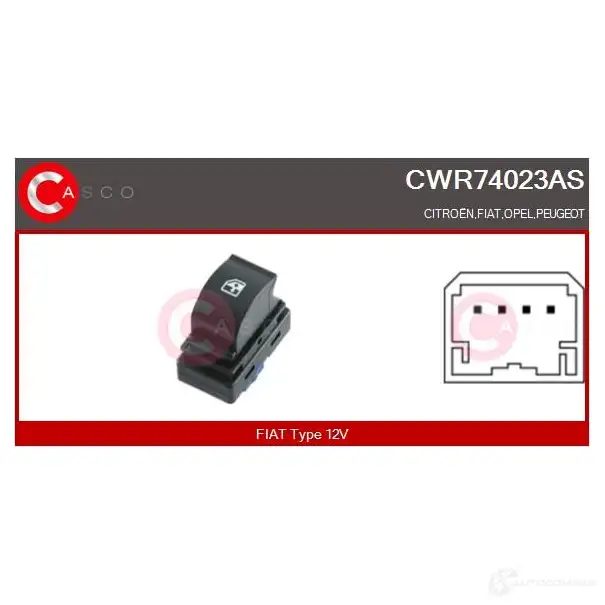 Кнопка стеклоподъемника CASCO 1437338212 cwr74023as TM89H H
