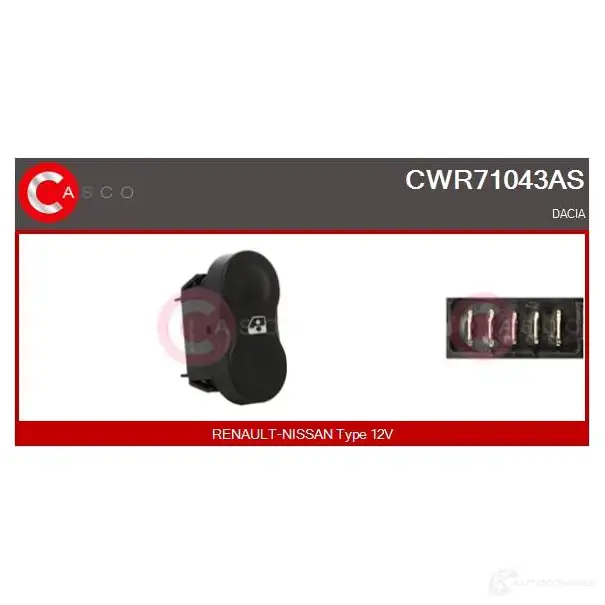 Кнопка стеклоподъемника CASCO cwr71043as RP1M3 3 1437338352