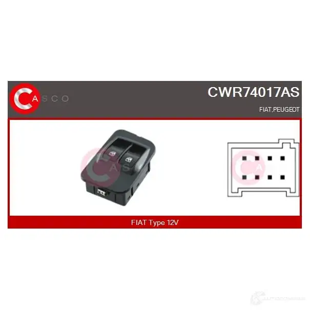 Кнопка стеклоподъемника CASCO cwr74017as 1437338251 7L9 E7MP