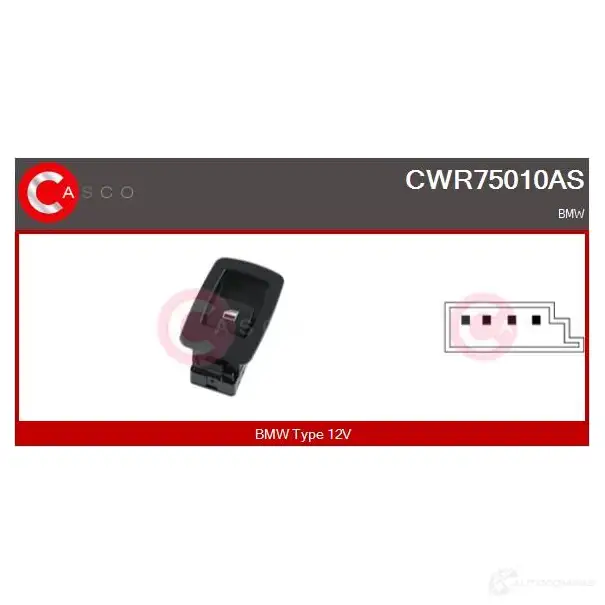 Кнопка стеклоподъемника CASCO 5P BS4 1437338623 cwr75010as