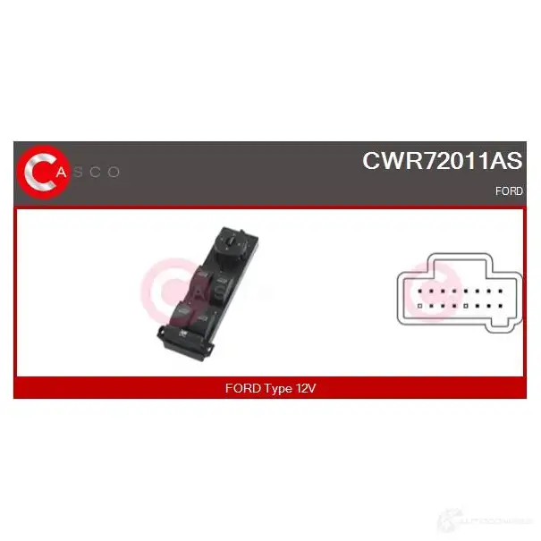 Кнопка стеклоподъемника CASCO 1437338627 PPF MQZ cwr72011as