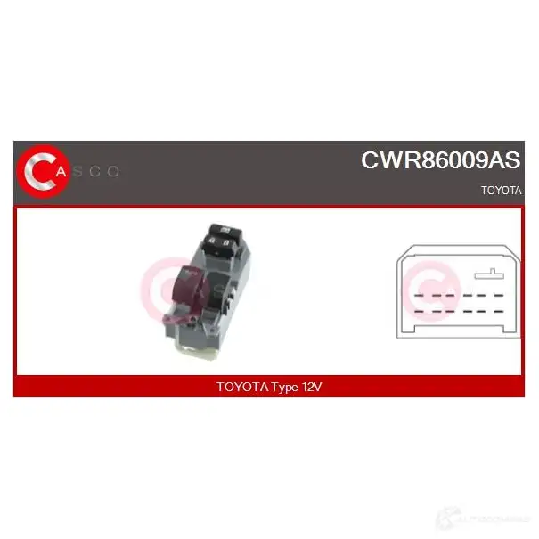 Кнопка стеклоподъемника CASCO 1437338600 cwr86009as 0GI 1Y0