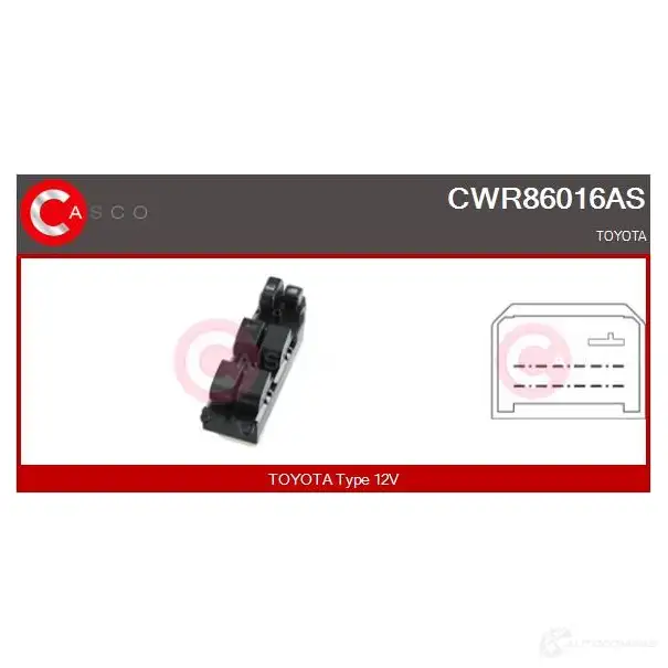 Кнопка стеклоподъемника CASCO TC FG7TT 1437338575 cwr86016as изображение 0