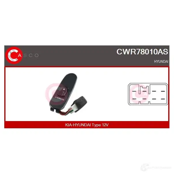 Кнопка стеклоподъемника CASCO cwr78010as 1437338268 K CN4I