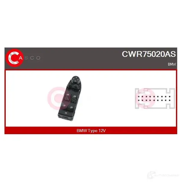 Кнопка стеклоподъемника CASCO I LUDPQ1 1437338385 cwr75020as