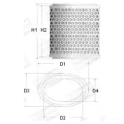Воздушный фильтр CHAMPION DHMOL W1 51 558812 W151/606 - Изображение 1