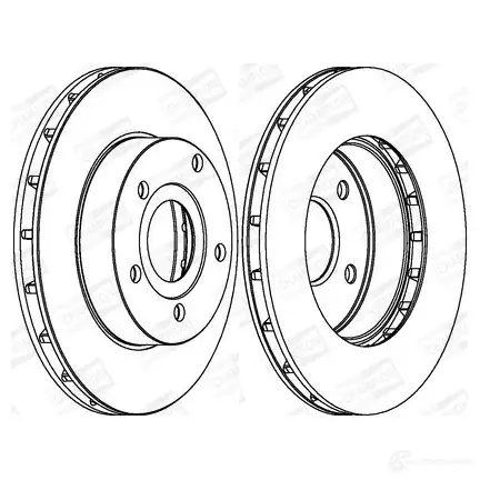 Тормозной диск CHAMPION 1KWN V2 562147CH 1208718475 4060426066239