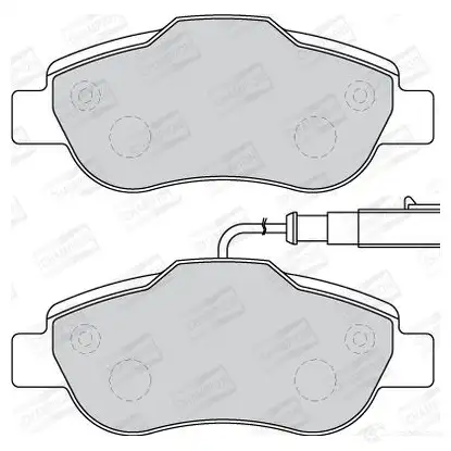 Тормозные колодки дисковые, комплект CHAMPION 573839CH 1437137458 W9KP WH - Изображение 1