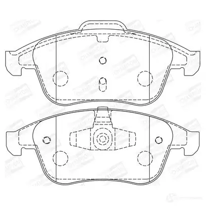 Тормозные колодки дисковые, комплект CHAMPION 4060426044749 1208735367 573243CH WLF0 Q - Изображение 1