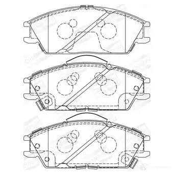 Тормозные колодки дисковые, комплект CHAMPION Z9XAJN R 572268CH 4060426044787 1208728851 - Изображение 1